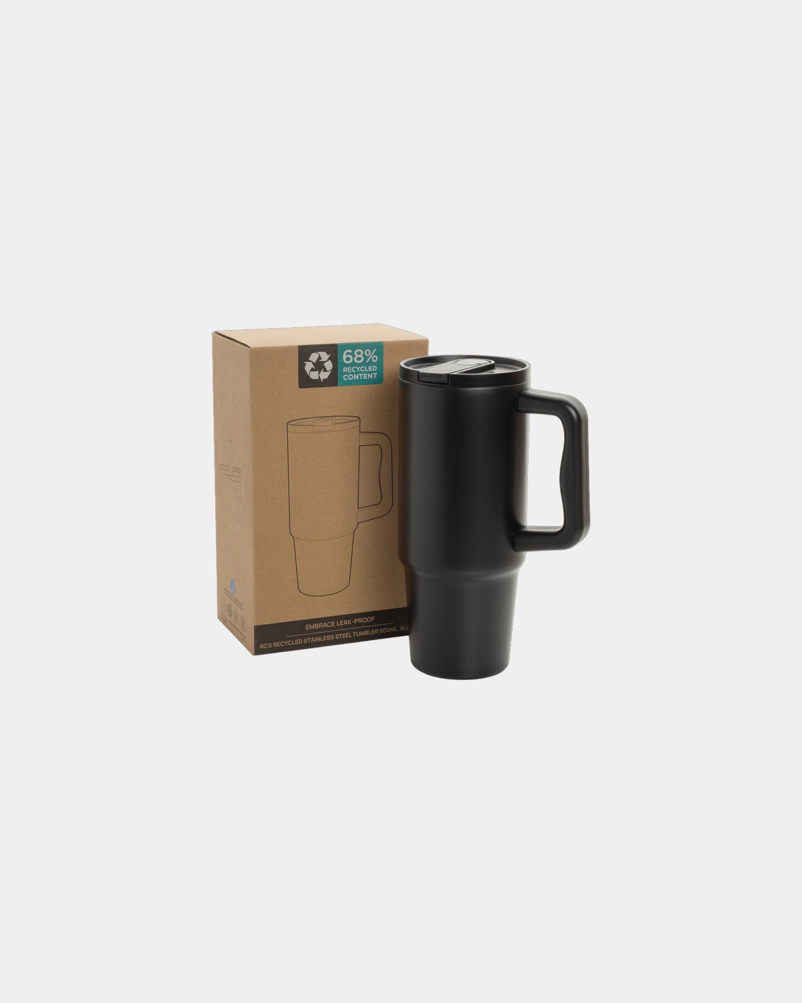 Mug gerecycled rvs waterdicht 900ml om te personaliseren - 1