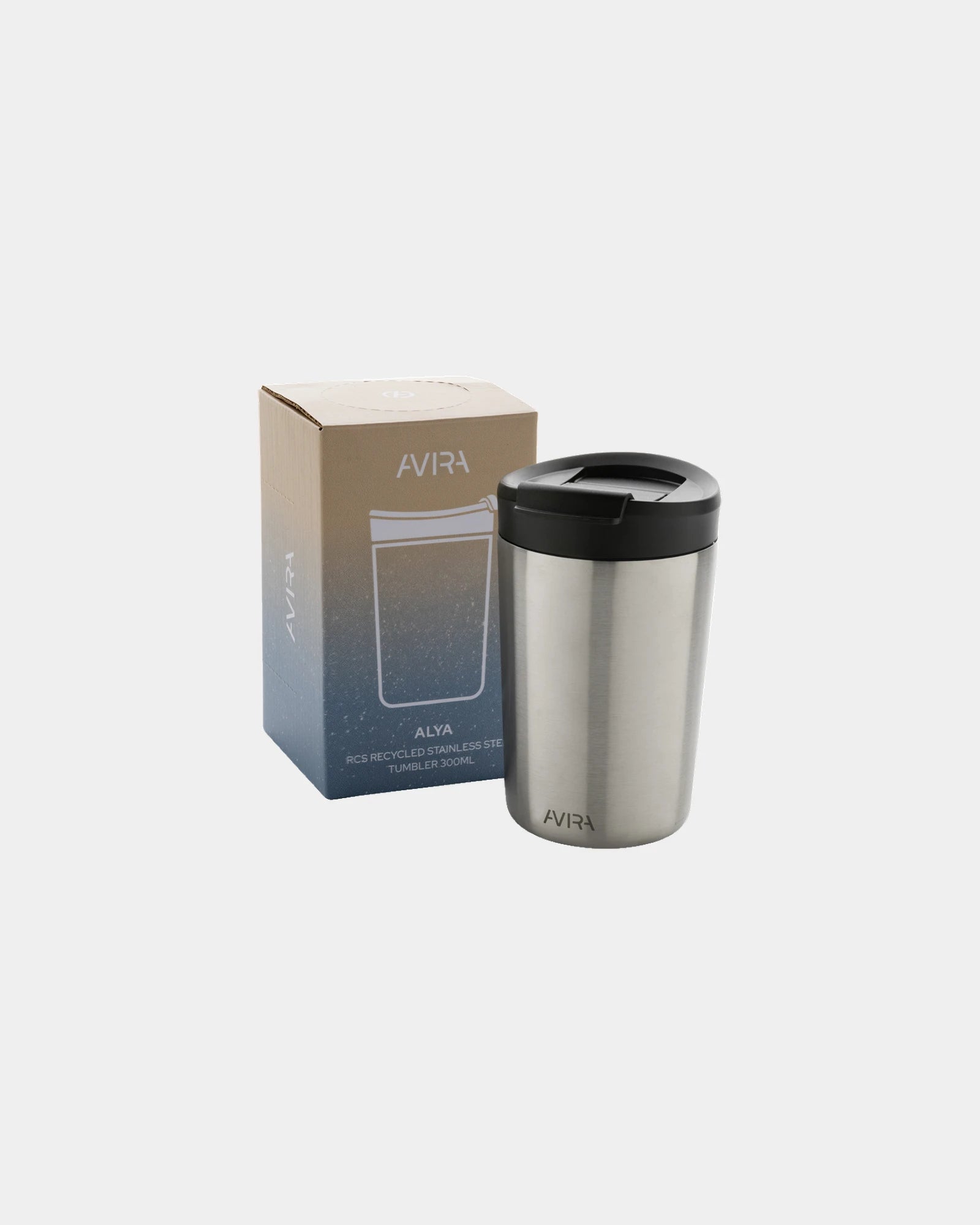 Mug gerecycled staal RCS 300ml om te personaliseren