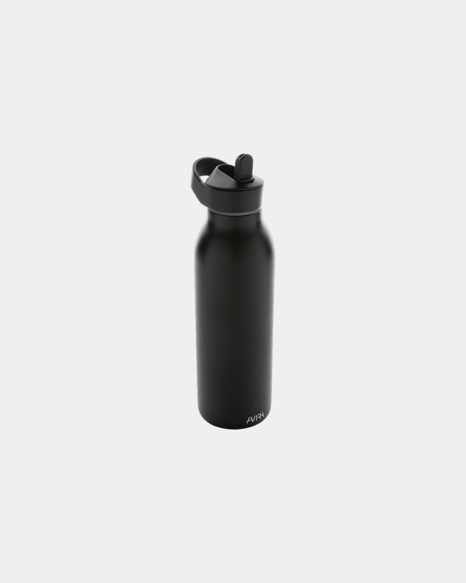 Drinkfles van gerecycled rvs fliptop om te personaliseren - Zwart