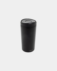 Mug gerecycled staal RCS 400ml Alix om te personaliseren - Zwart