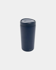 Mug gerecycled staal RCS 400ml Alix om te personaliseren - Marineblauw