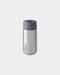 Reisbeker rvs waterdicht 340ml om te personaliseren - Grijs