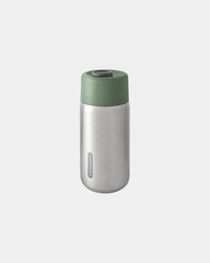 Reisbeker rvs waterdicht 340ml om te personaliseren - Olijfgroen