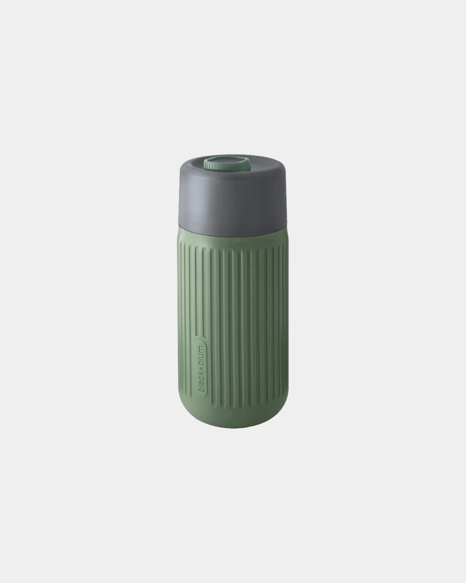 Reisbeker glas Black + Blum 340ml om te personaliseren - Olijfgroen