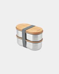 Bentobox rvs Black + Blum 1L om te personaliseren - Grijs