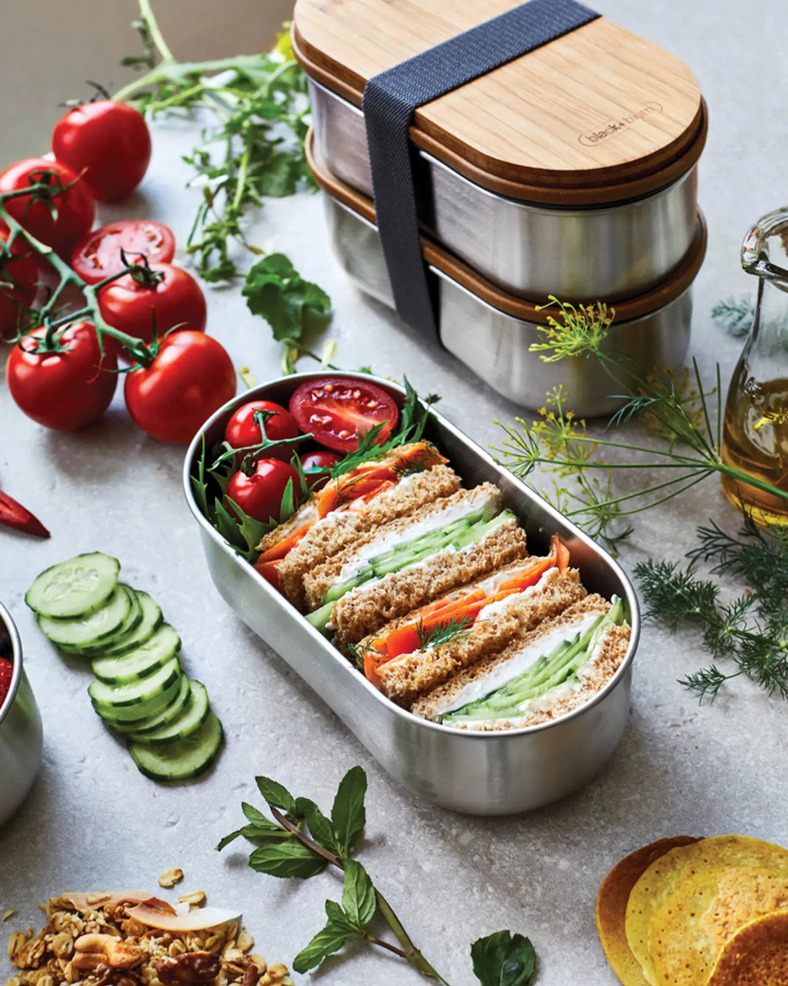 Bentobox rvs Black + Blum 1L om te personaliseren - 8