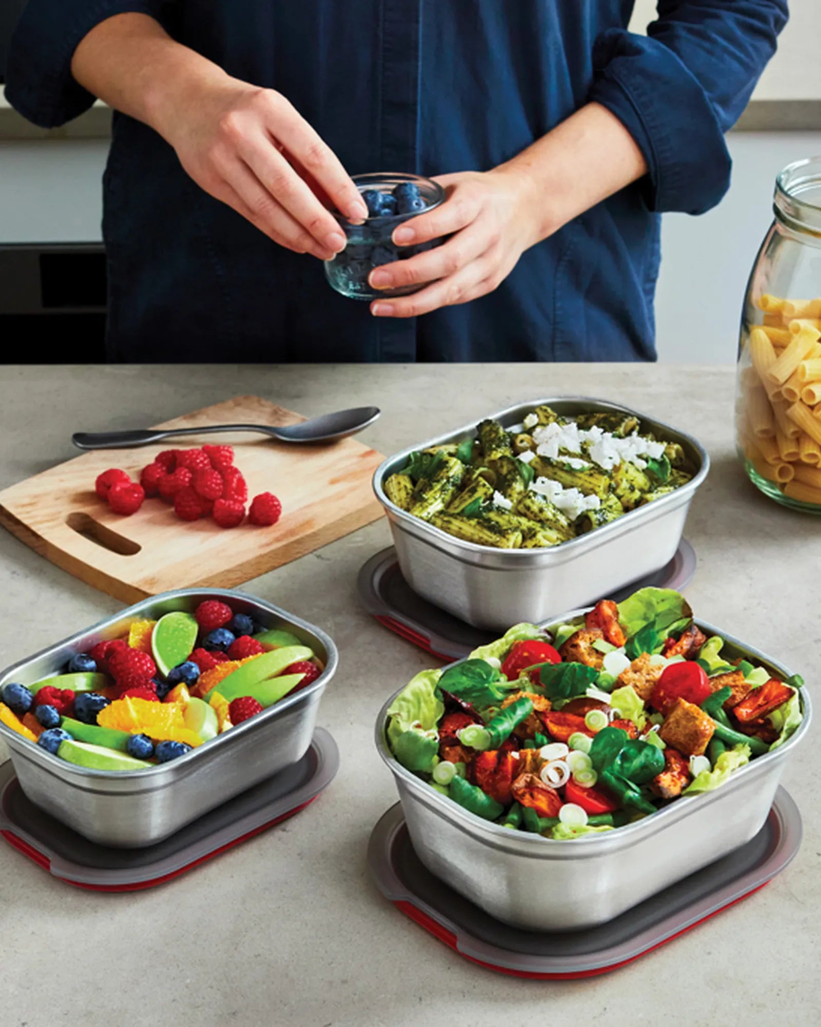 Lunchboxenset rvs Black + Blum 3 stuks om te personaliseren - 9