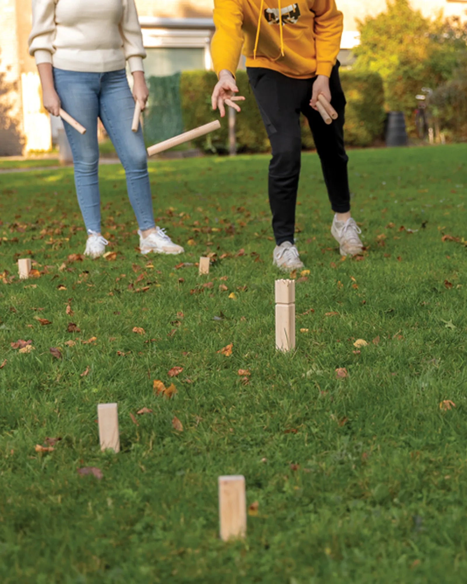Kubb spel houten tuinspel met opbergtas om te personaliseren - 5