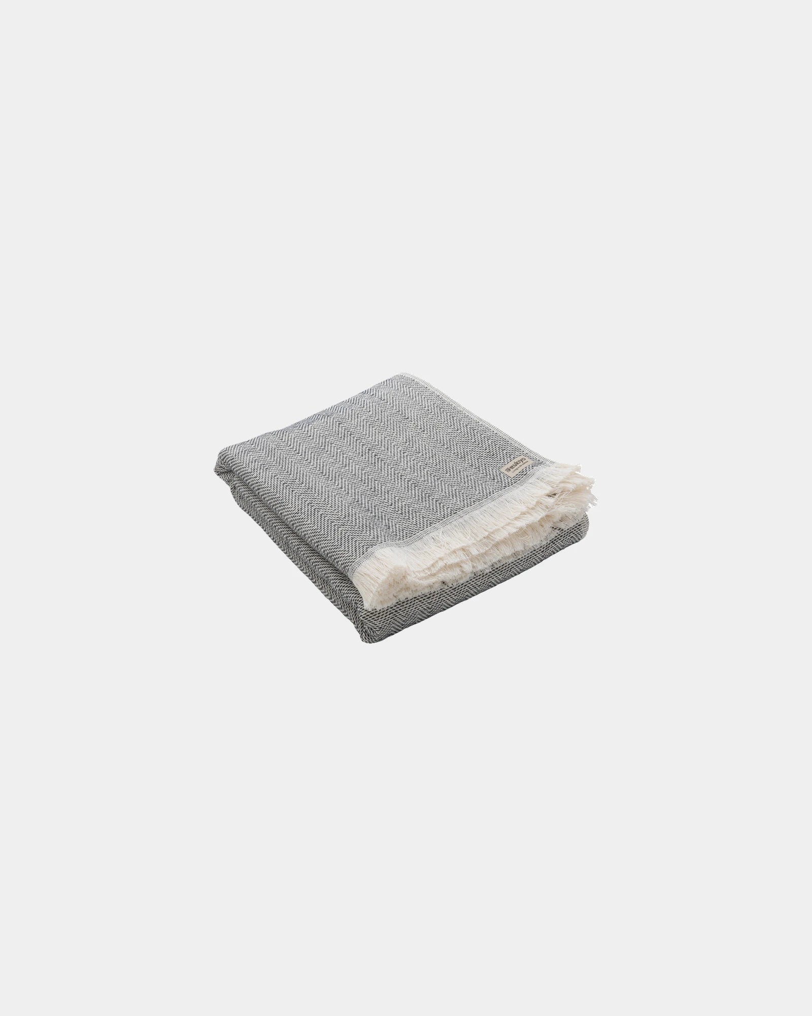 Handdoek gerecycled katoen 100x180cm om te personaliseren - Zwart