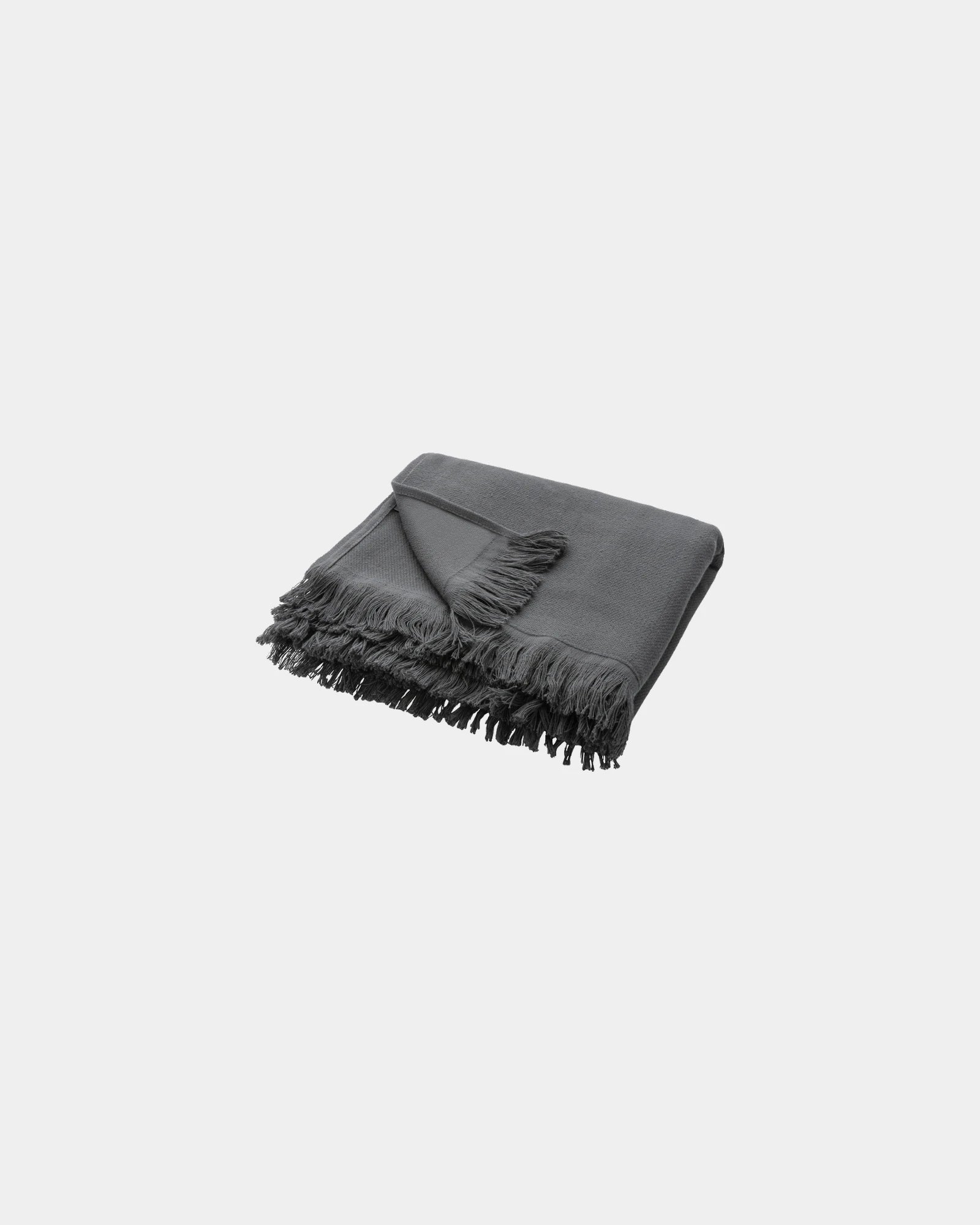 Hamamdoek gerecycled katoen 100x180cm om te personaliseren - Antraciet