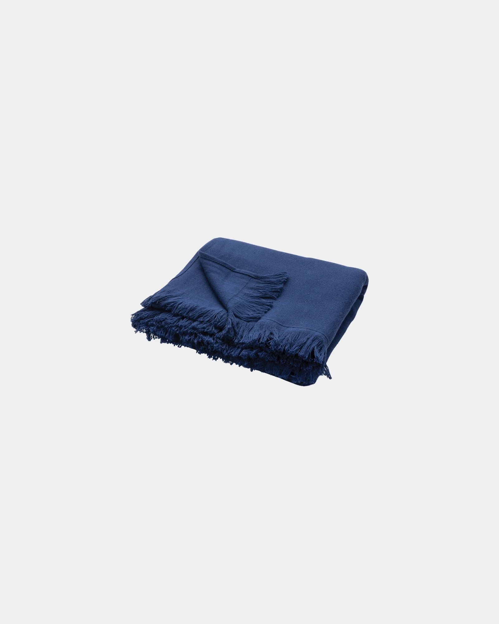 Hamamdoek gerecycled katoen 100x180cm om te personaliseren - Marineblauw