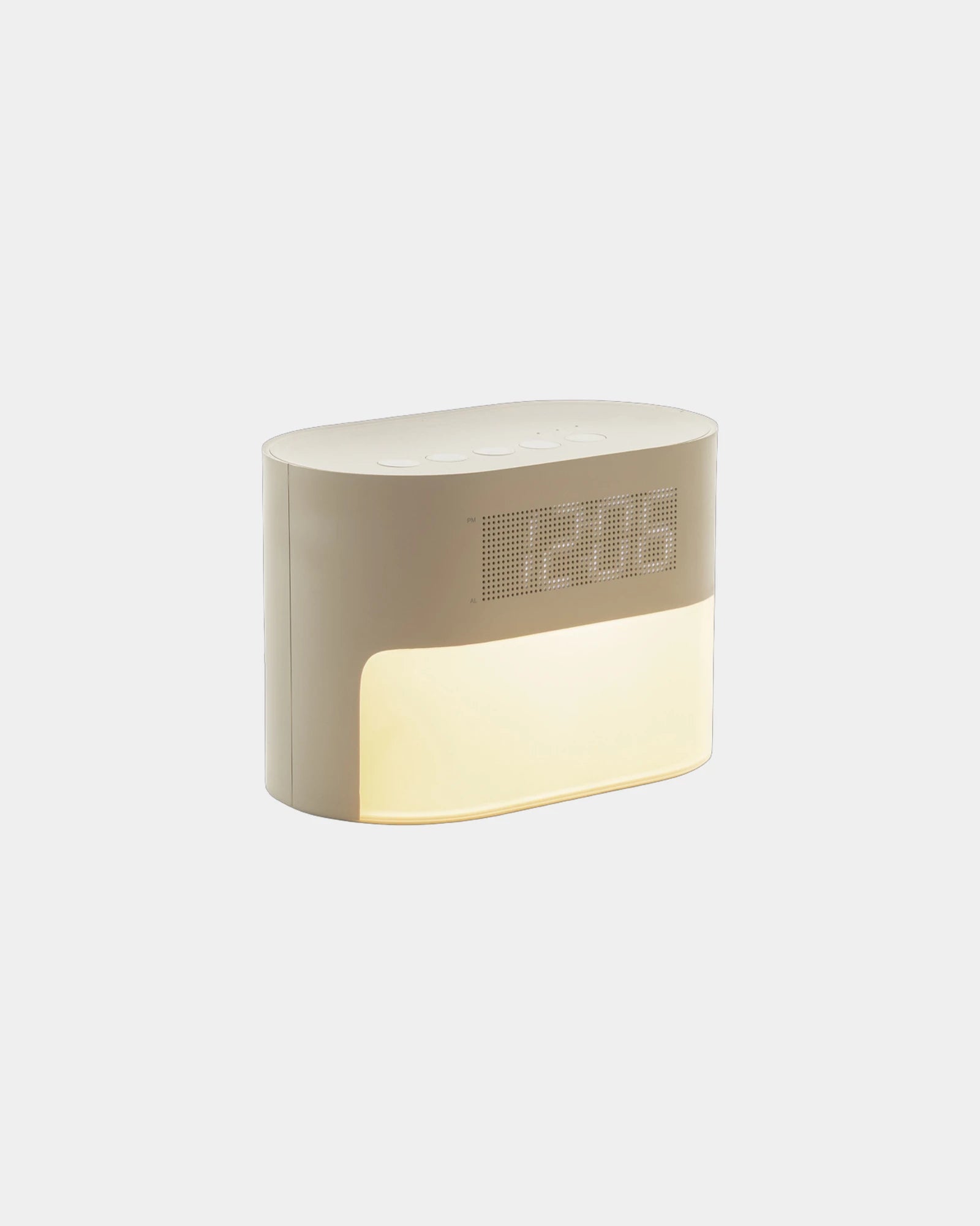 Gerecyclede LED-klok RCS met witte ruis om te personaliseren - Beige