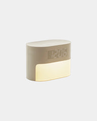 Gerecyclede LED-klok RCS met witte ruis om te personaliseren - Beige