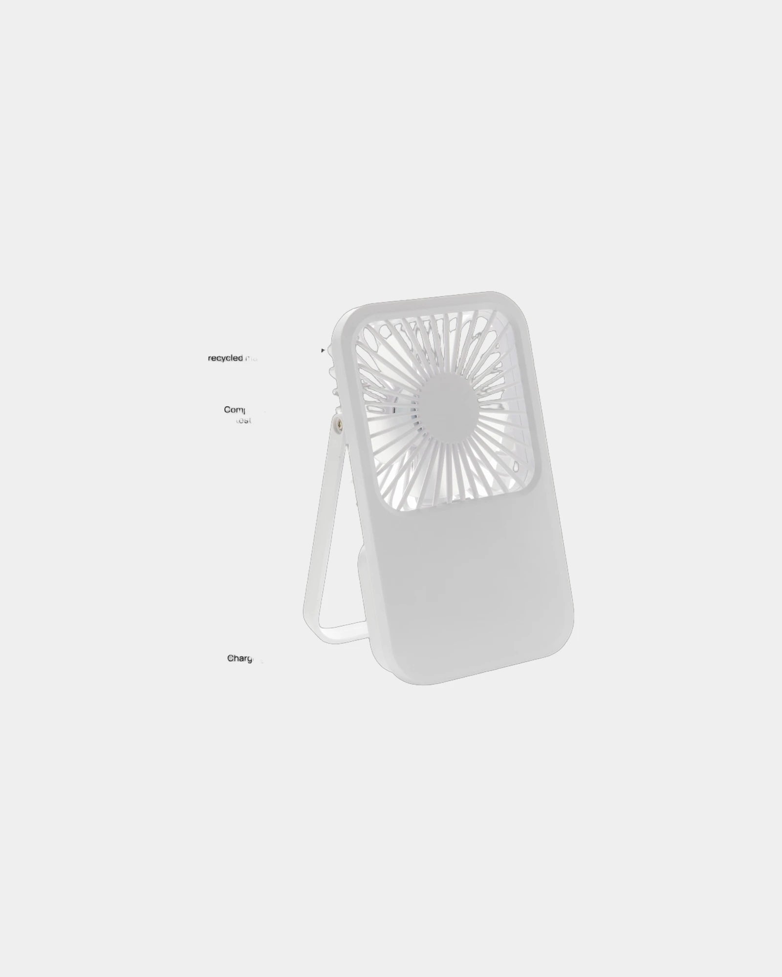 Bureauventilator gerecycled plastic RCS om te personaliseren - 7
