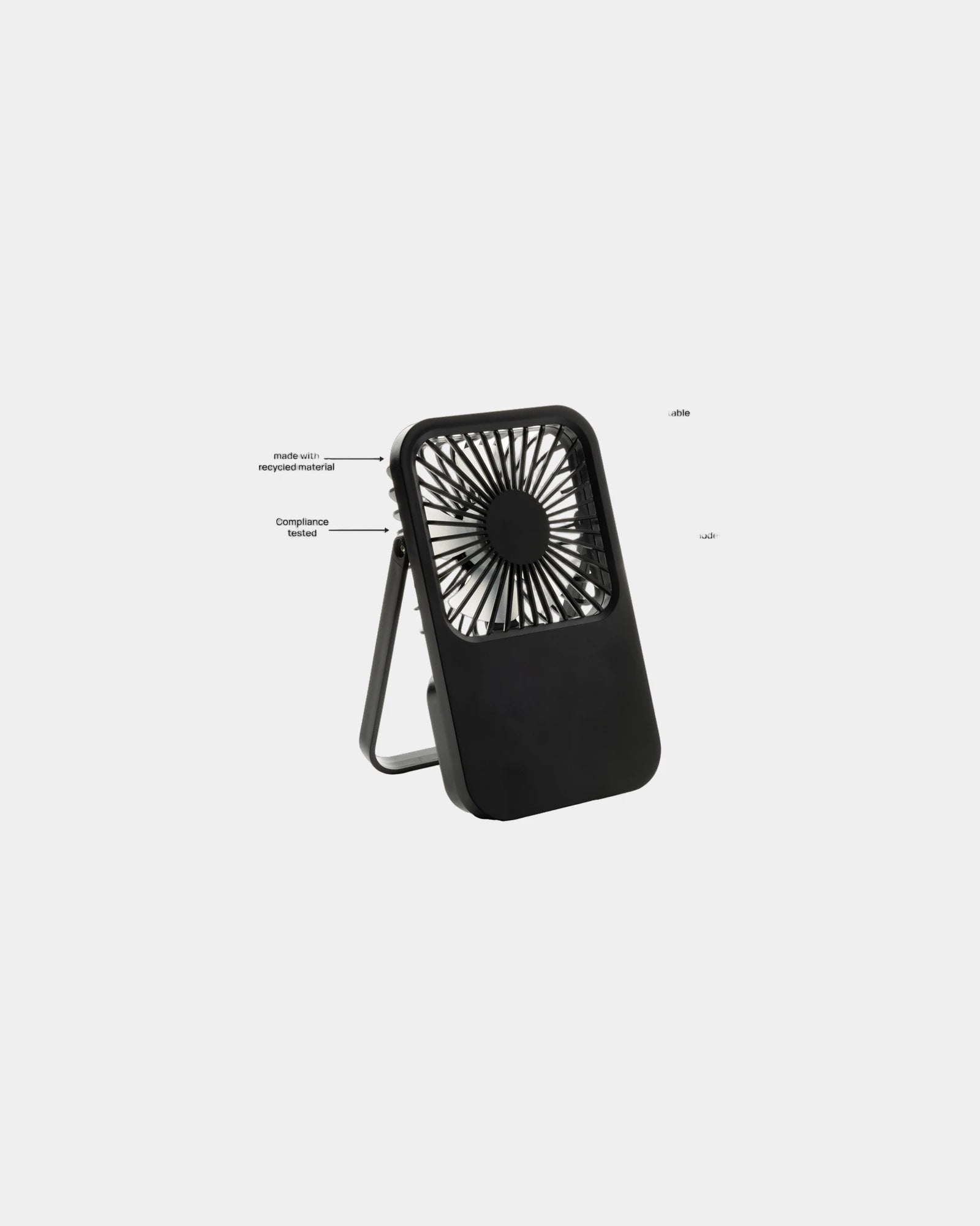 Bureauventilator gerecycled plastic RCS om te personaliseren - 1
