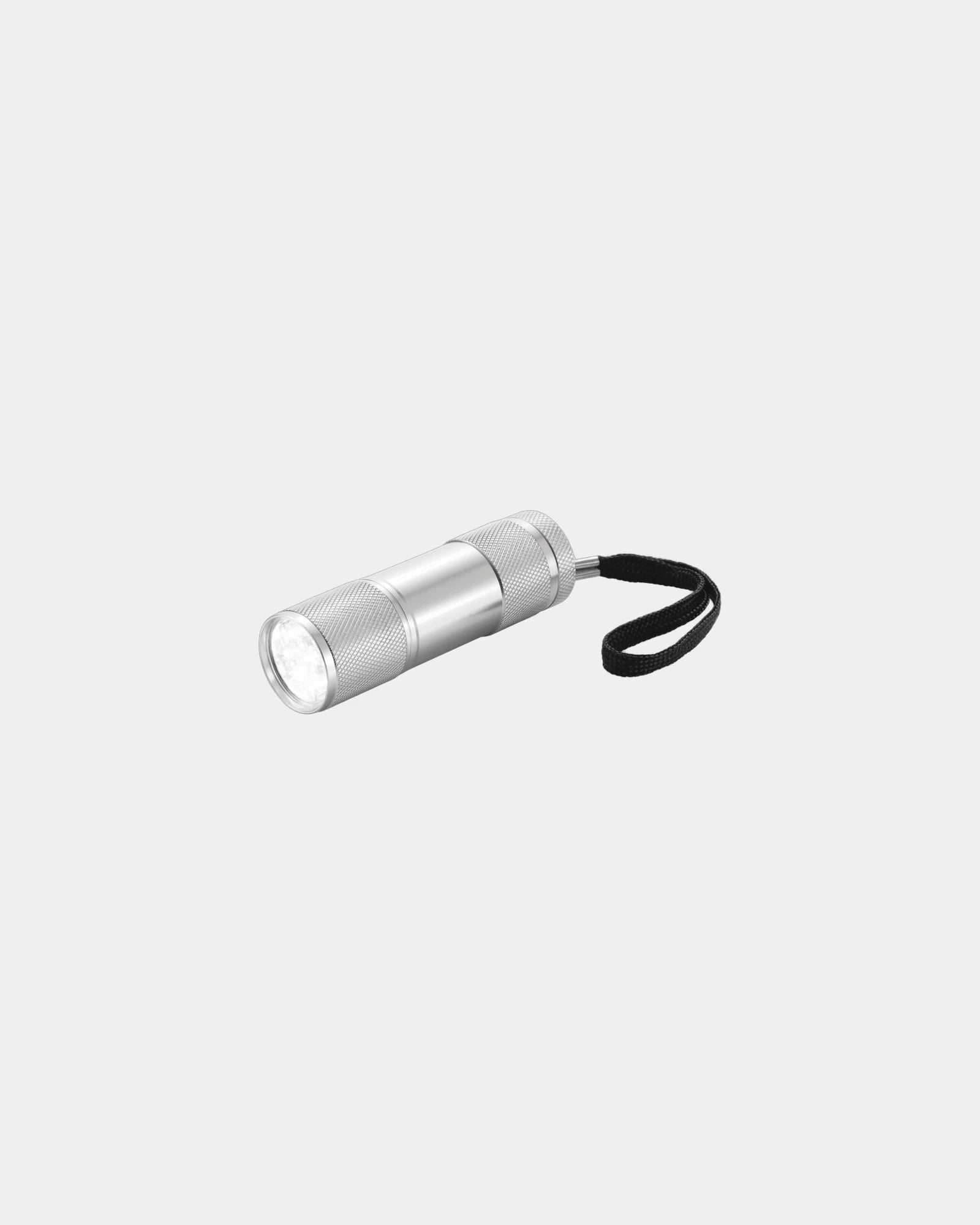 Zaklamp aluminium 9 LED's Quattro om te personaliseren - Zilver