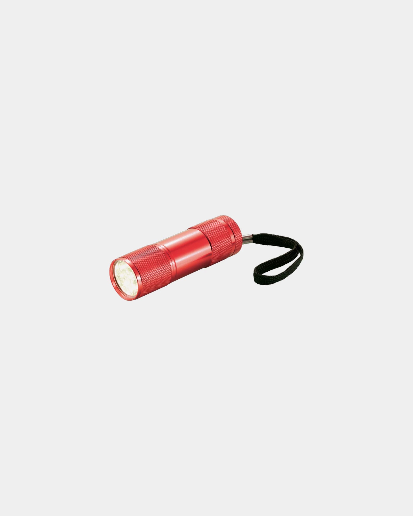 Zaklamp aluminium 9 LED's Quattro om te personaliseren - Rood