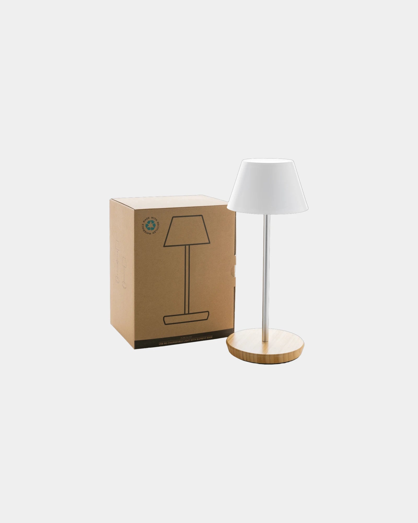 Tafellamp gerecycled RCS bamboe USB om te personaliseren - 2