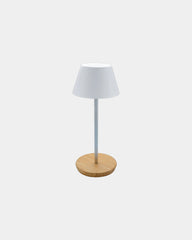 Tafellamp gerecycled RCS bamboe USB om te personaliseren - Wit