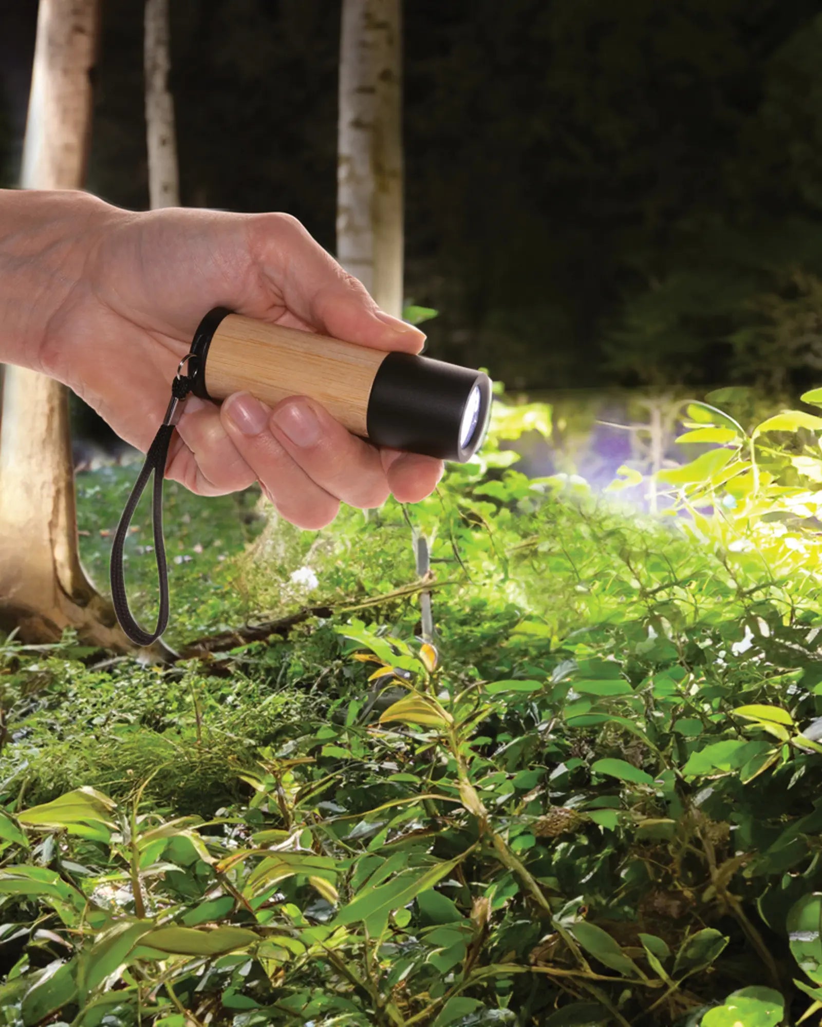 Zaklamp bamboe gerecycled RCS 30 lumen om te personaliseren - 4