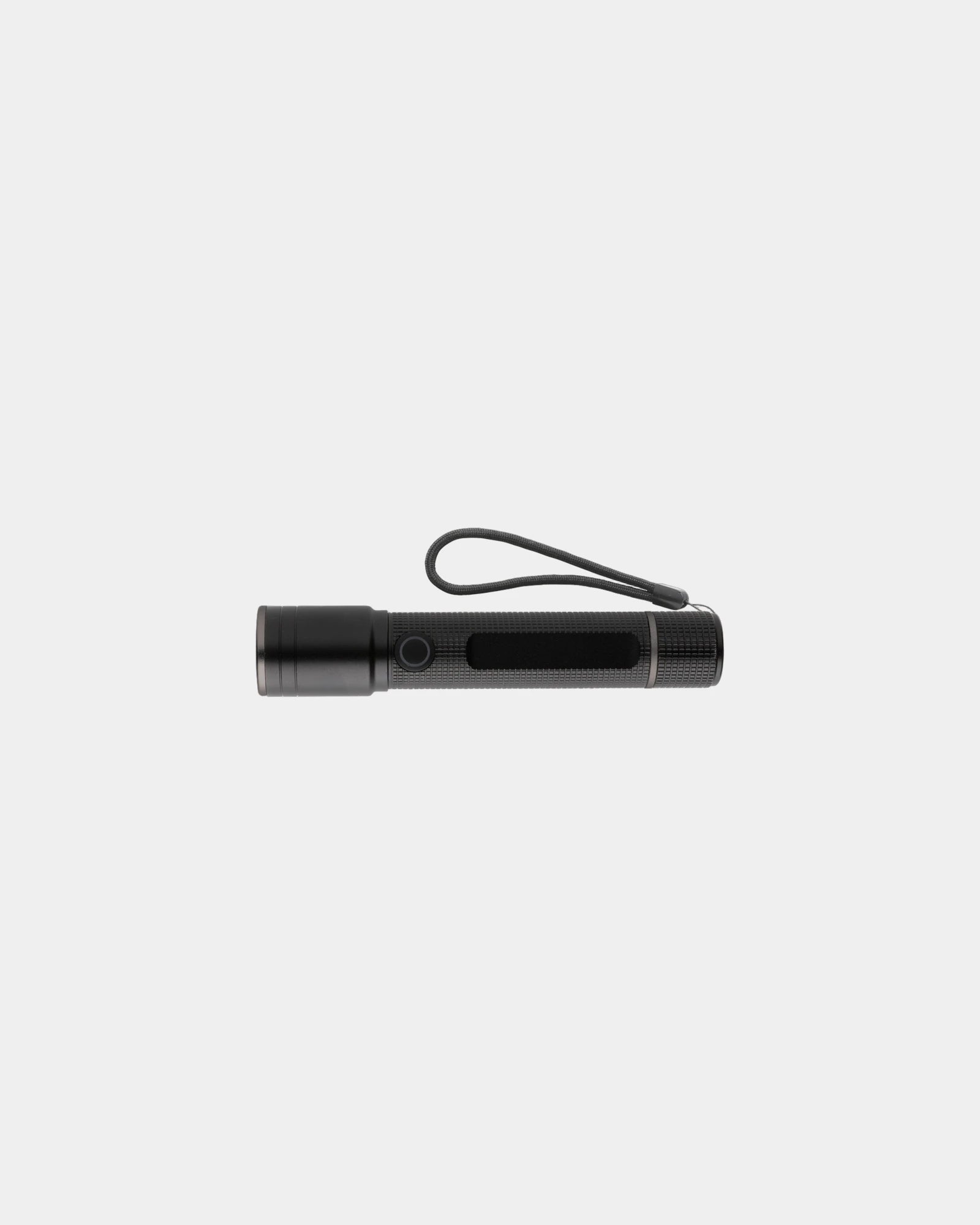 Zaklamp gerecycled aluminium RCS USB-C om te personaliseren - Zwart