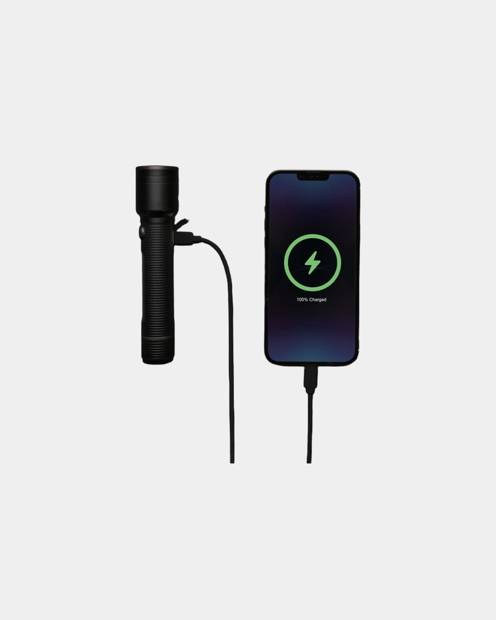 Zaklamp 10W gerecycled aluminium USB-C om te personaliseren - 3