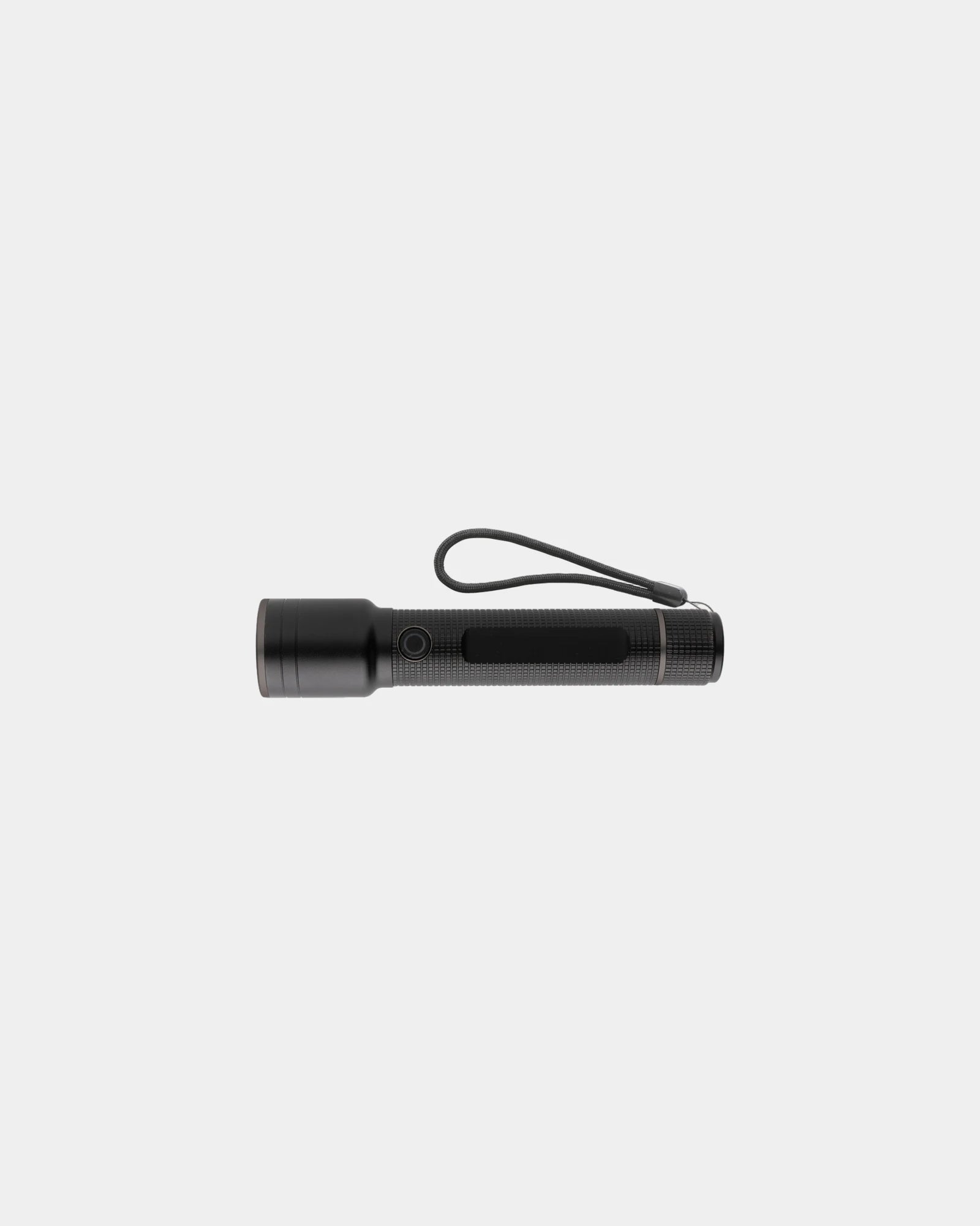 Zaklamp 10W gerecycled aluminium USB-C om te personaliseren - Zwart