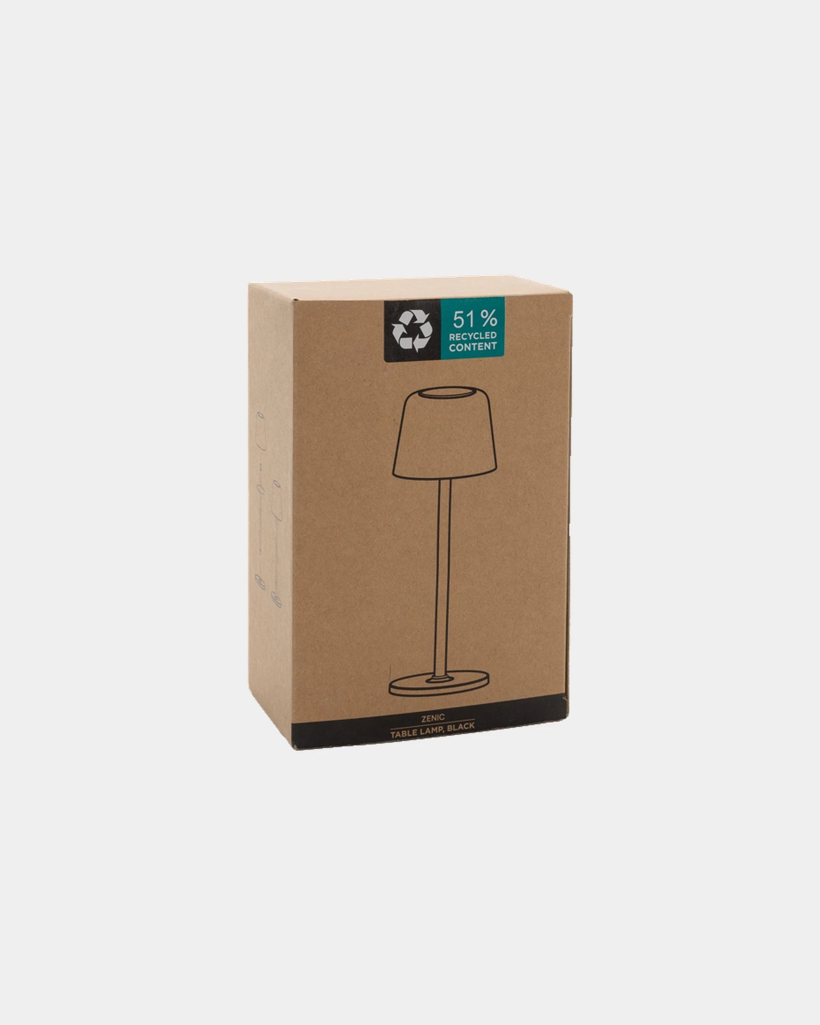 Tafellamp gerecycled RCS oplaadbaar om te personaliseren