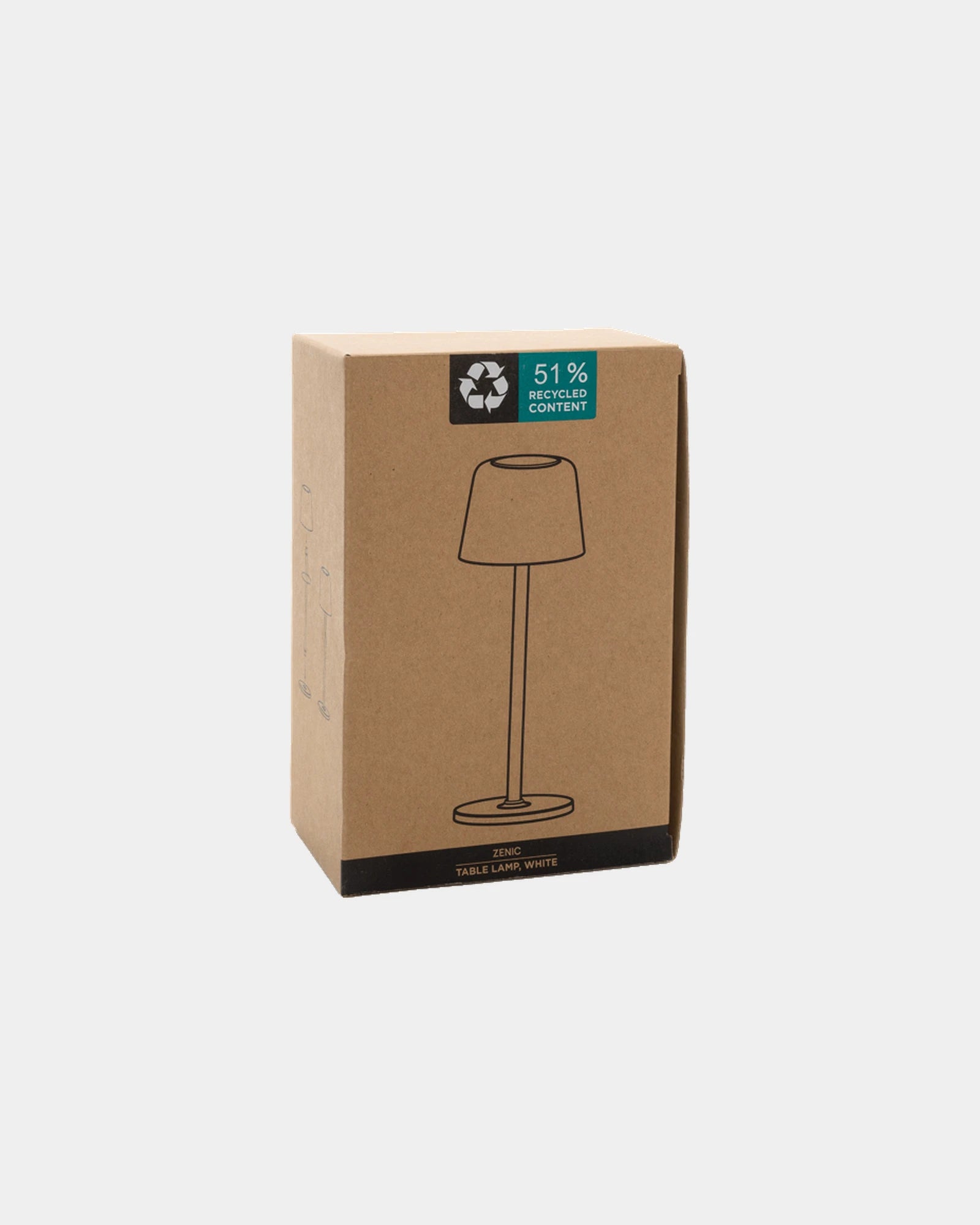 Tafellamp gerecycled RCS oplaadbaar om te personaliseren