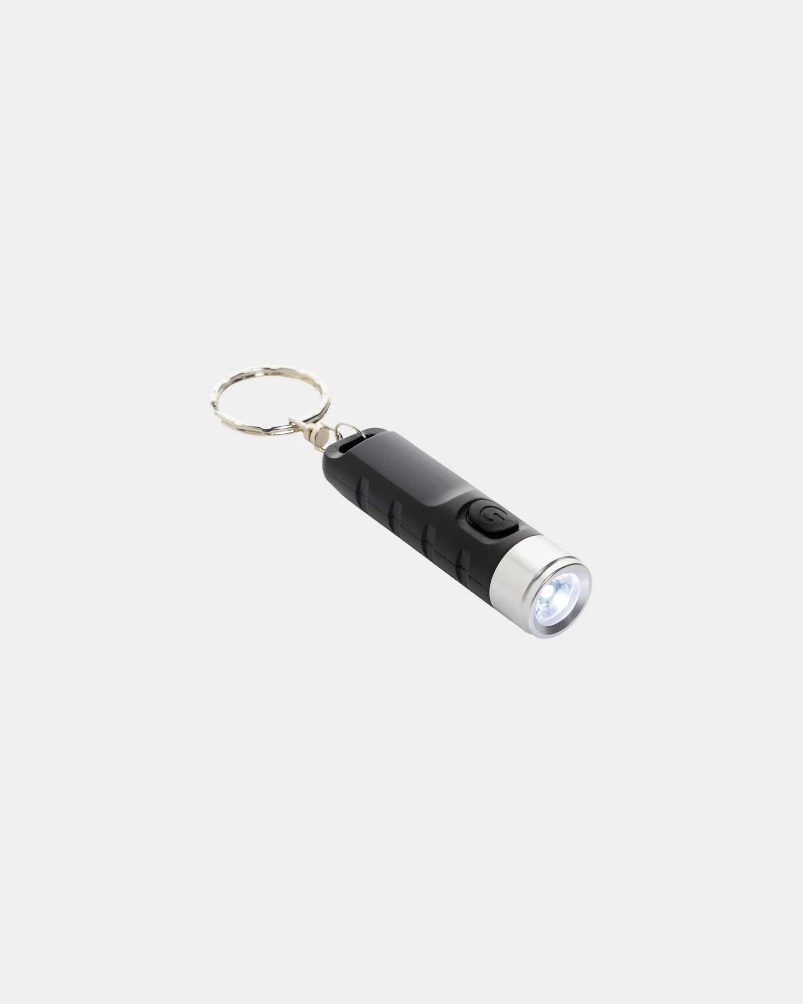 Sleutelhanger zaklamp gerecycled RCS om te personaliseren - Zwart