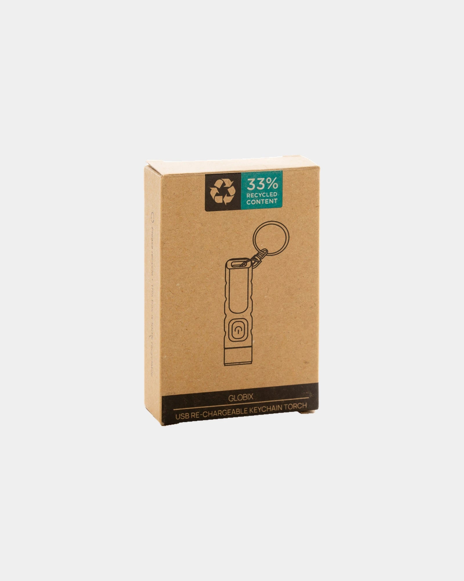 Sleutelhanger zaklamp gerecycled RCS om te personaliseren