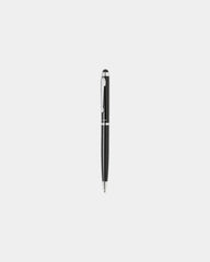Pen met stylus messing en staal om te personaliseren - Zwart