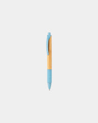 Pen bamboe en tarwestrovezel om te personaliseren - Blauw