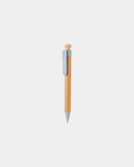 Bamboe pen met tarwestro clip om te personaliseren - Blauw
