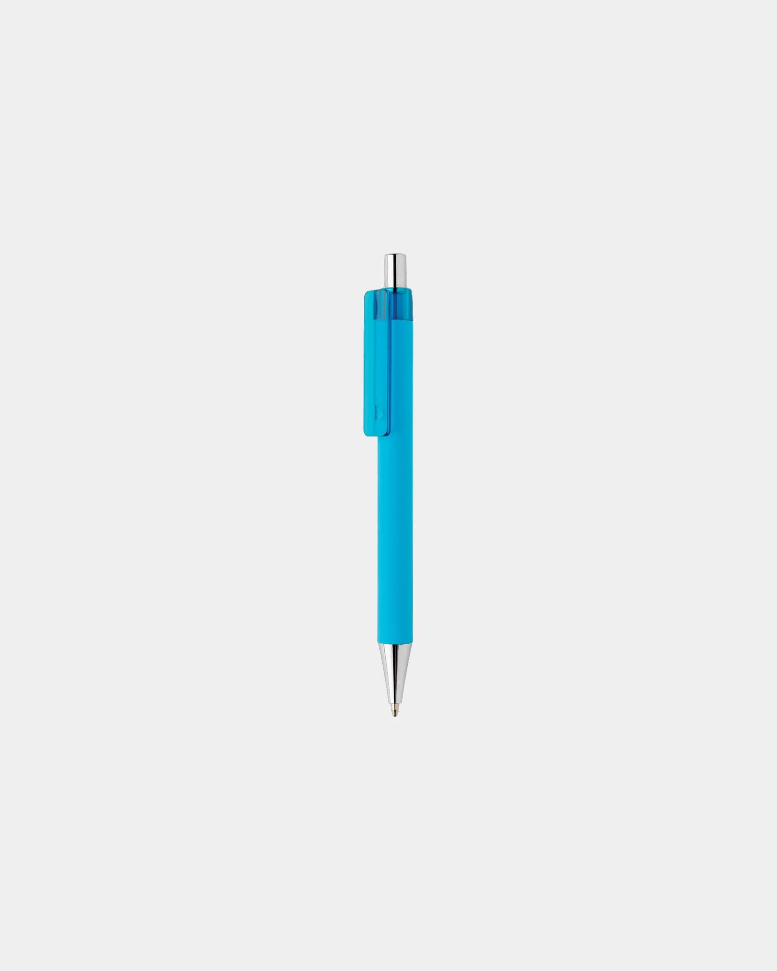 Pen gerecycled ABS RCS gomfinish om te personaliseren - Lichtblauw