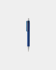 Pen gerecycled ABS RCS gomfinish om te personaliseren - Marineblauw