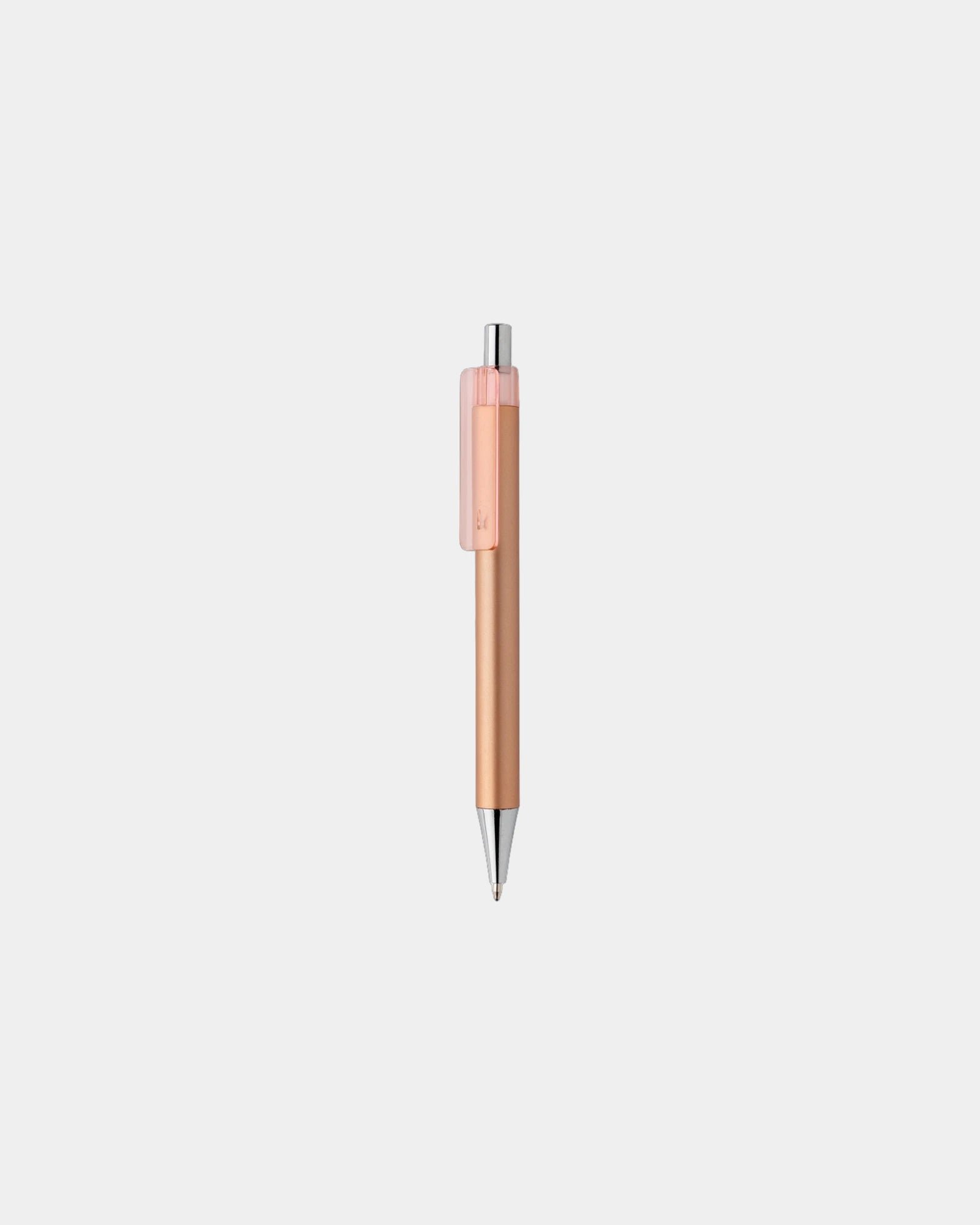 Balpen metallic afwerking chroom om te personaliseren - Bruin