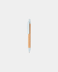 Pen tarwestro en kurk gerecycled om te personaliseren - Blauw