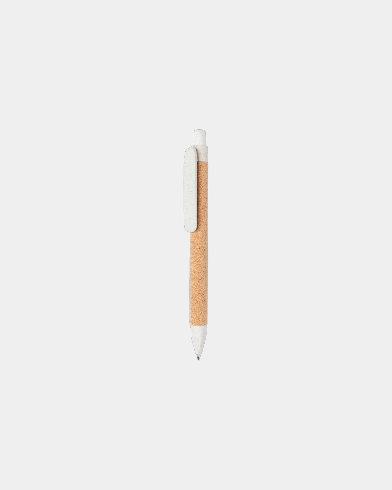 Pen tarwestro en kurk gerecycled om te personaliseren - Wit