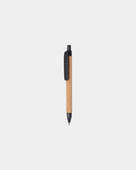 Pen tarwestro en kurk gerecycled om te personaliseren - Zwart