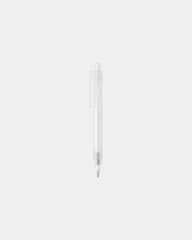 Pen transparant gerecycled RPET GRS om te personaliseren - Wit