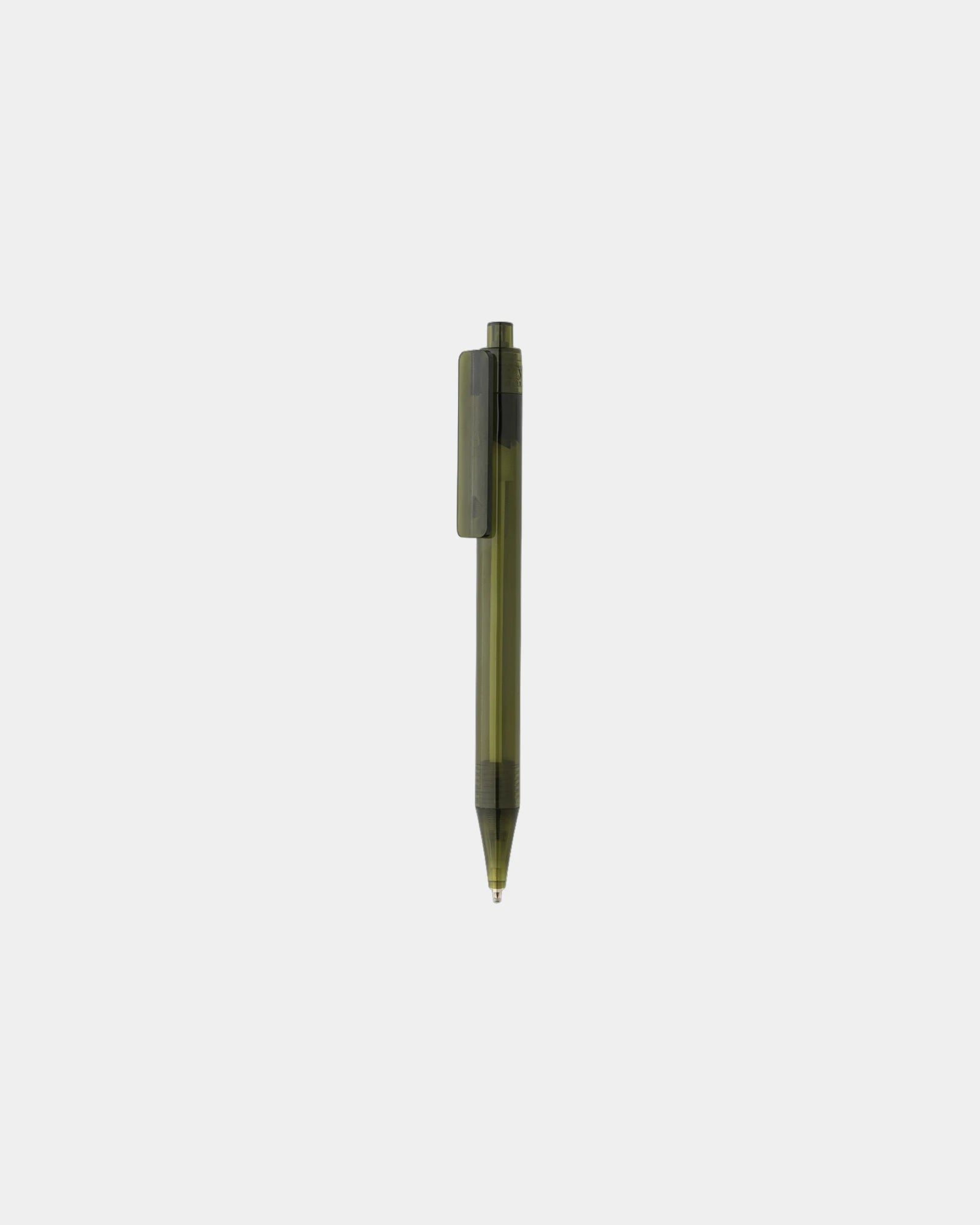 Pen transparant gerecycled RPET GRS om te personaliseren - Groen
