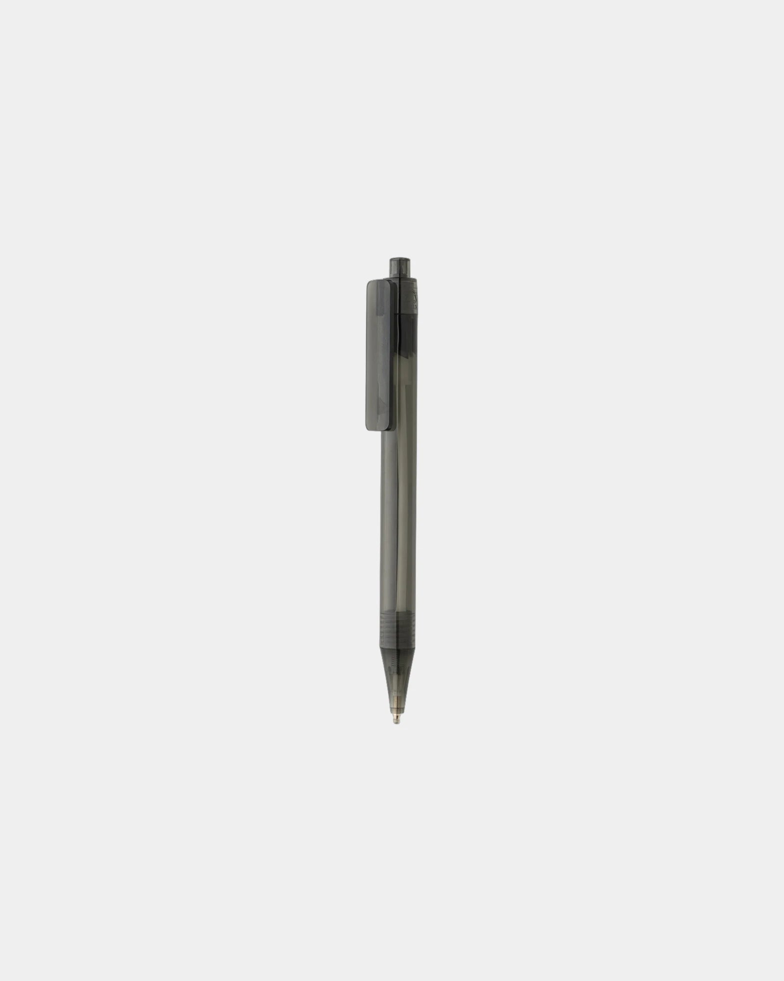 Pen transparant gerecycled RPET GRS om te personaliseren - Zwart