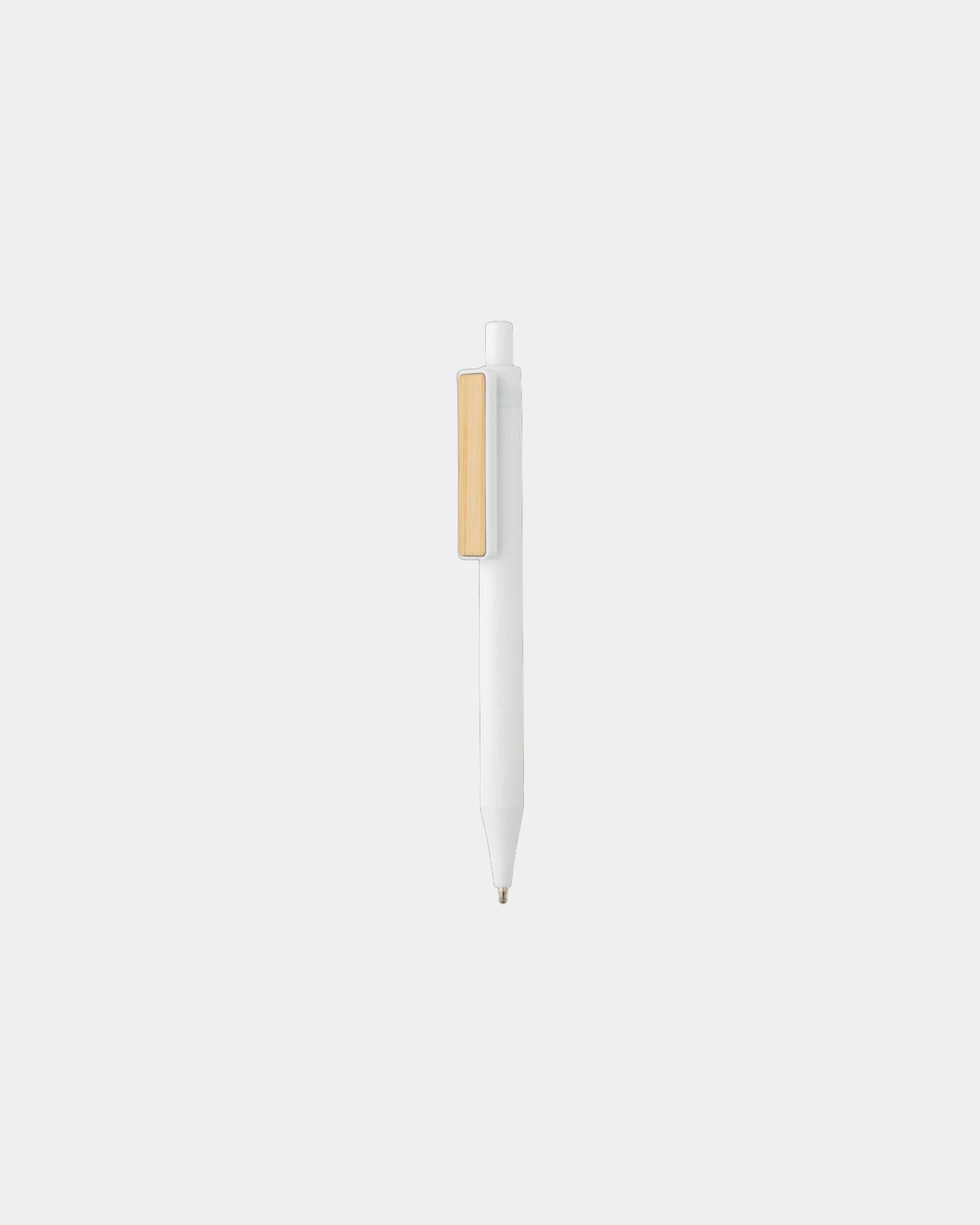 Pen gerecycled ABS GRS bamboe clip om te personaliseren - Wit