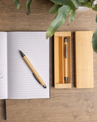 Pennenset bamboe FSC in geschenkdoos om te personaliseren - 4
