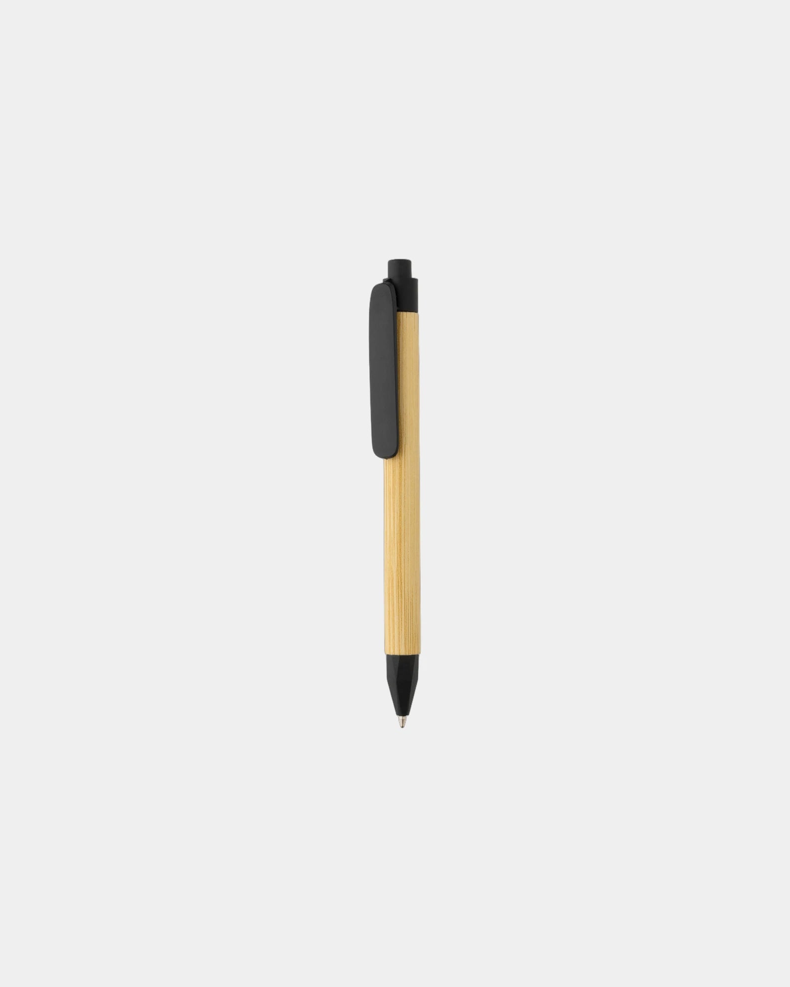 Pen gerecycled papier tarwestro FSC om te personaliseren - Zwart