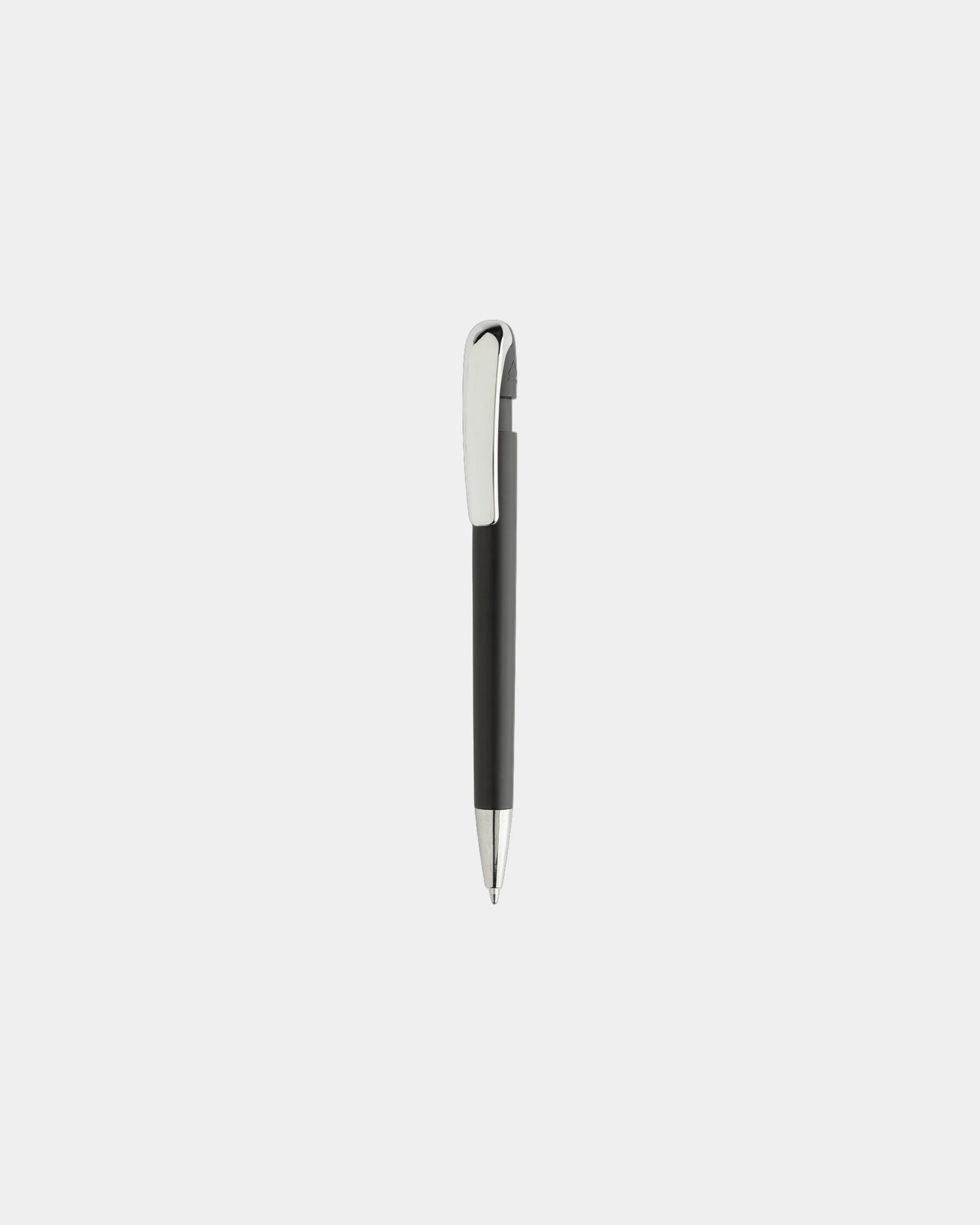Pen gerecycled ABS metalen clip Glide om te personaliseren - Zwart