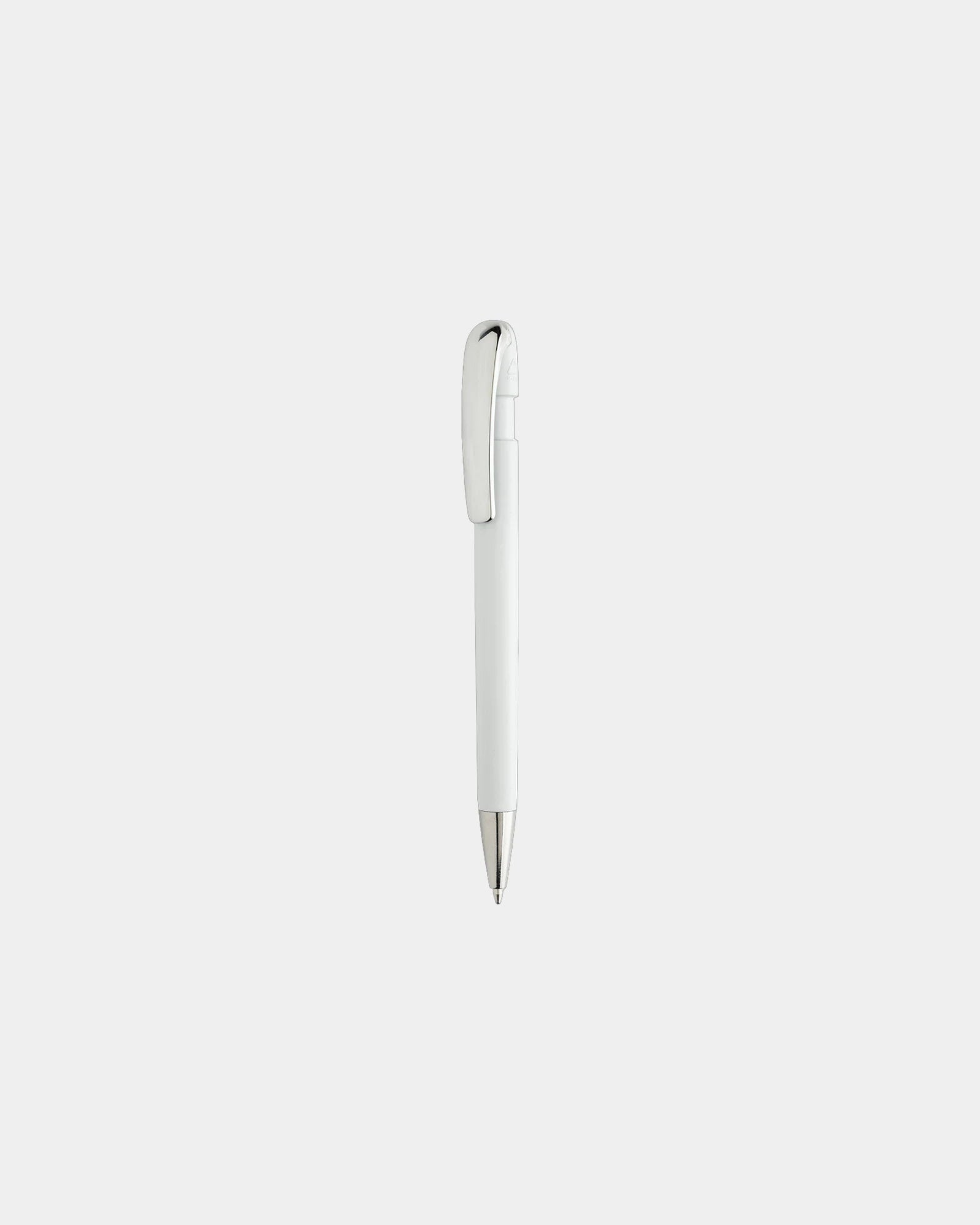 Pen gerecycled ABS metalen clip Glide om te personaliseren - Wit