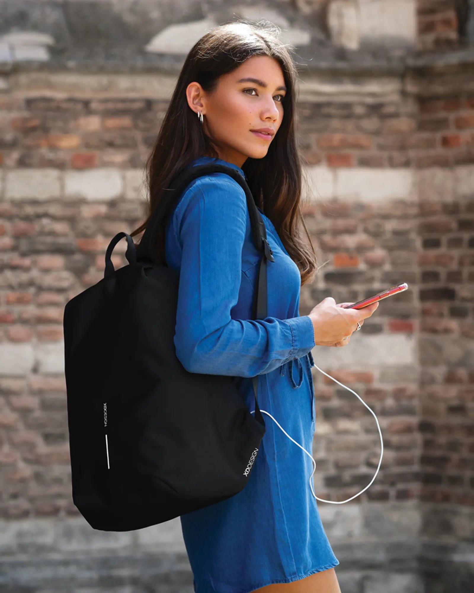 Rugzak antidiefstal RPET Bobby Soft 16L om te personaliseren - 10