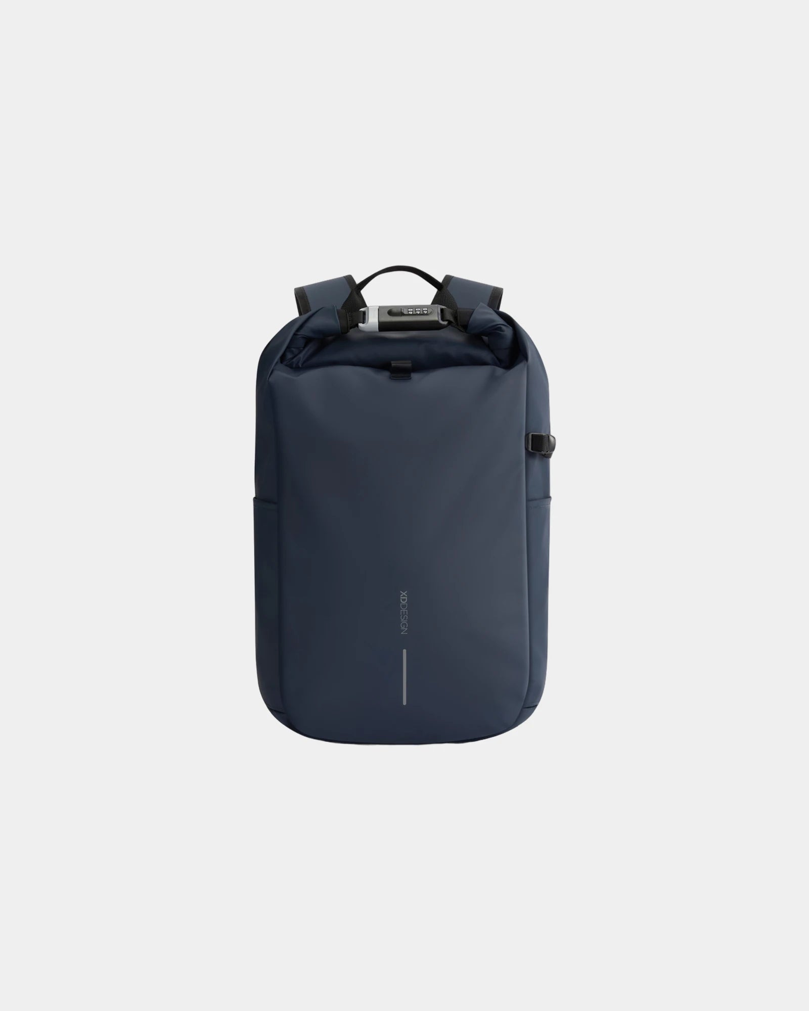 Rugzak antidiefstal waterdicht rPET 26L om te personaliseren - Marineblauw